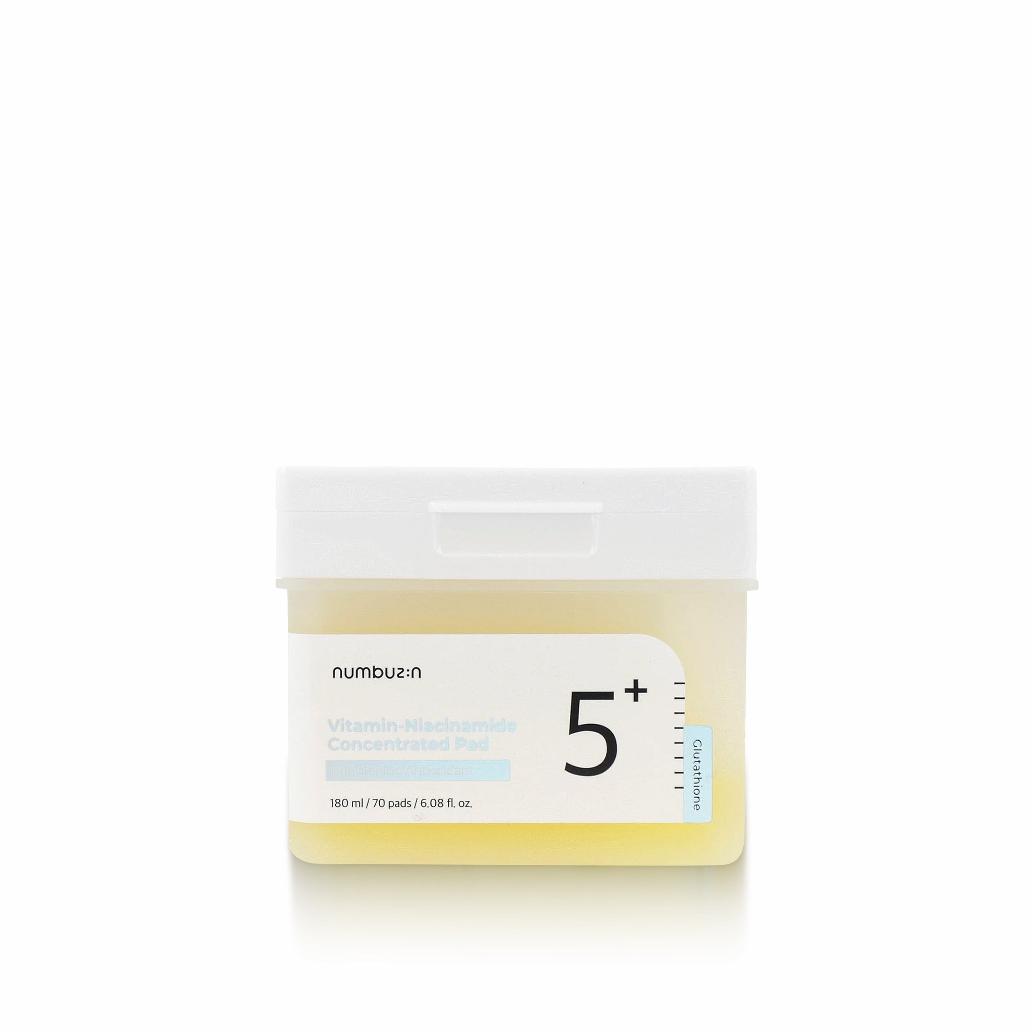 numbuzin - no.5+ glutathione vitamin concentrated pad - 180ml/70pads No.5 Spot-Fading Duo For best results NUMBUZIN 5 Vitamin-Niacinamide Concentrated Toner