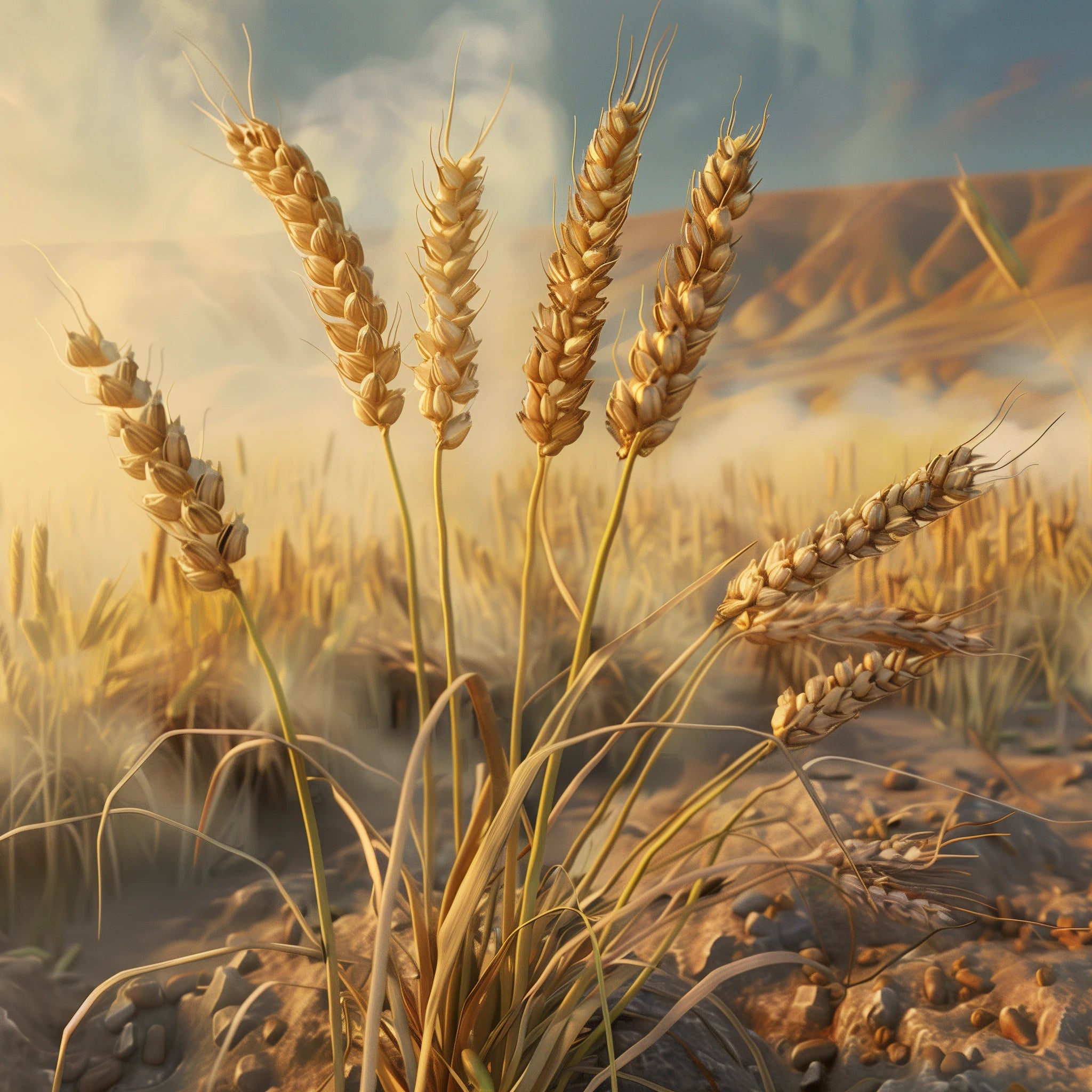 Wheat photo on a field