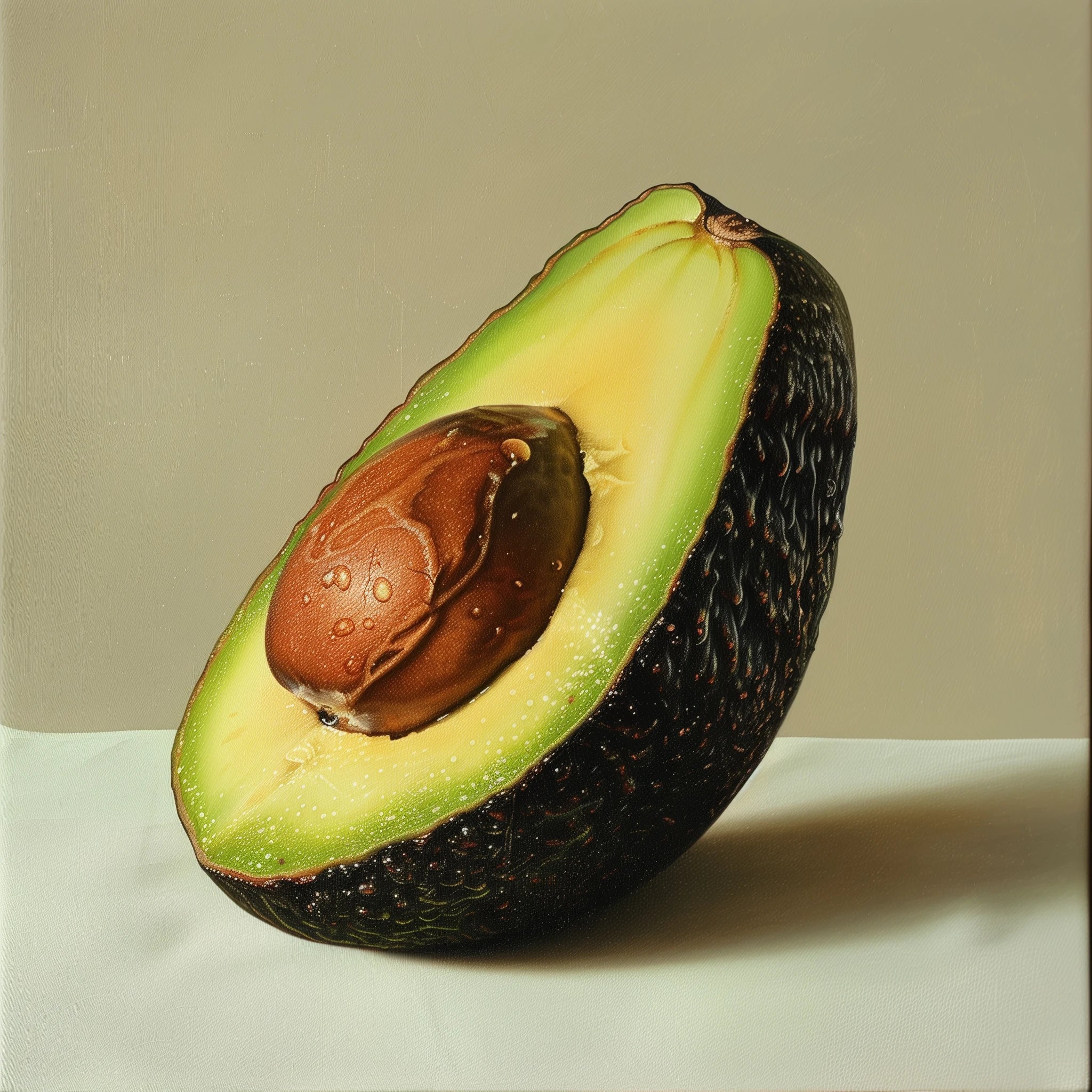 Half of an avocado photoshoot