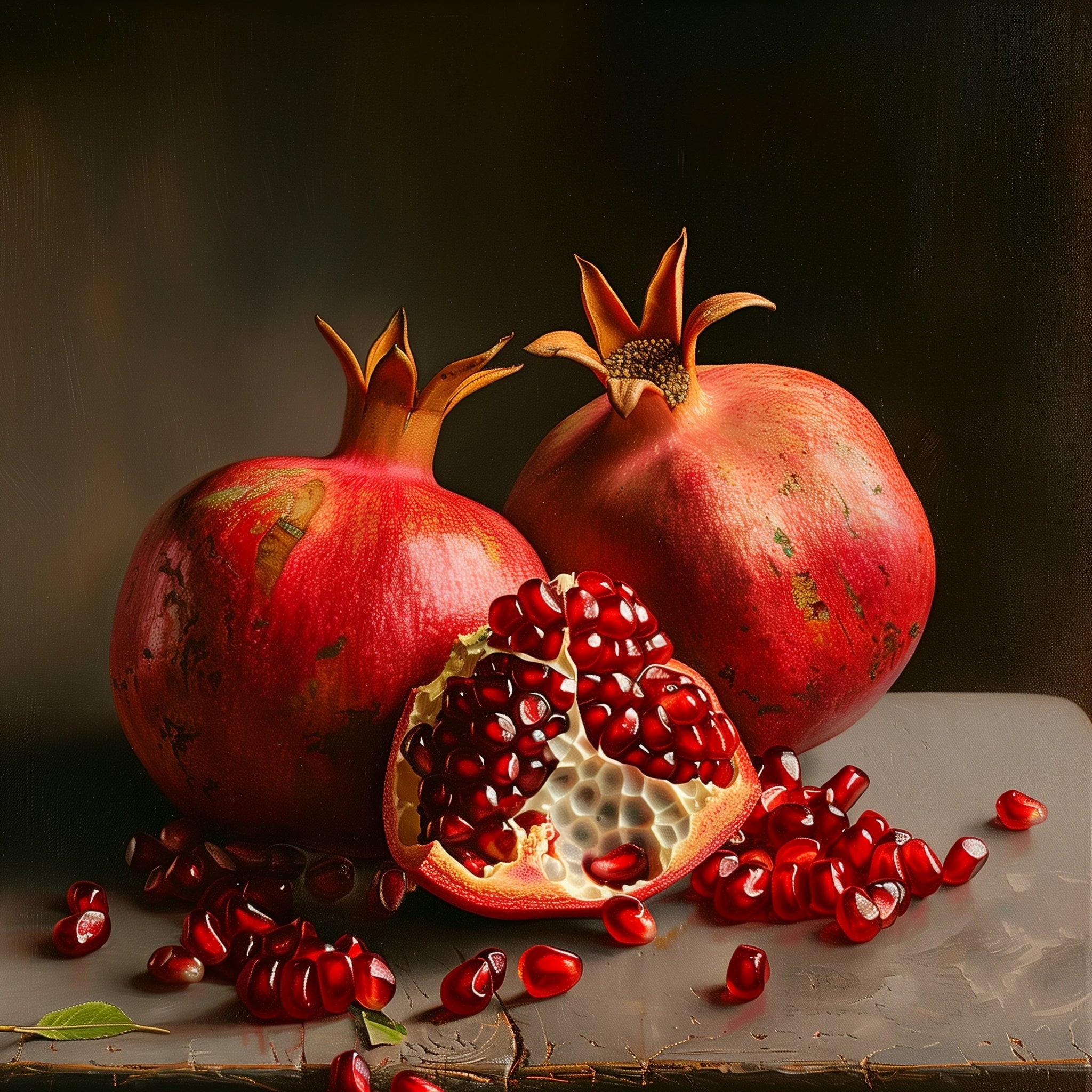 Three pomegranate photo