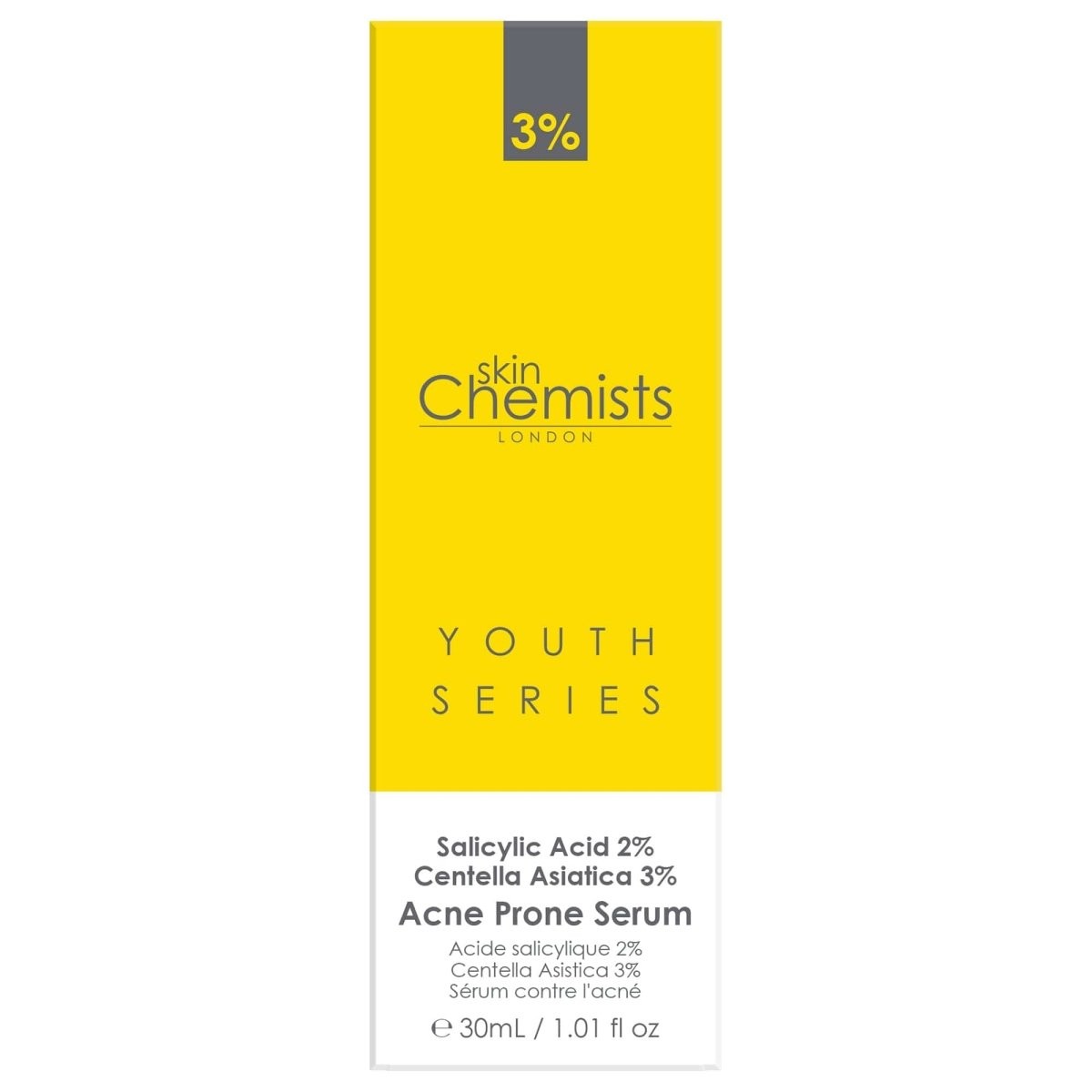 Sérum anti-acné Acide salicylique 2%, Centella Asiatica 3% 30ml