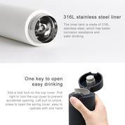Xiaomi Mijia 480ML Insulation Vacuum Thermal Cup Water Bottle (White)
