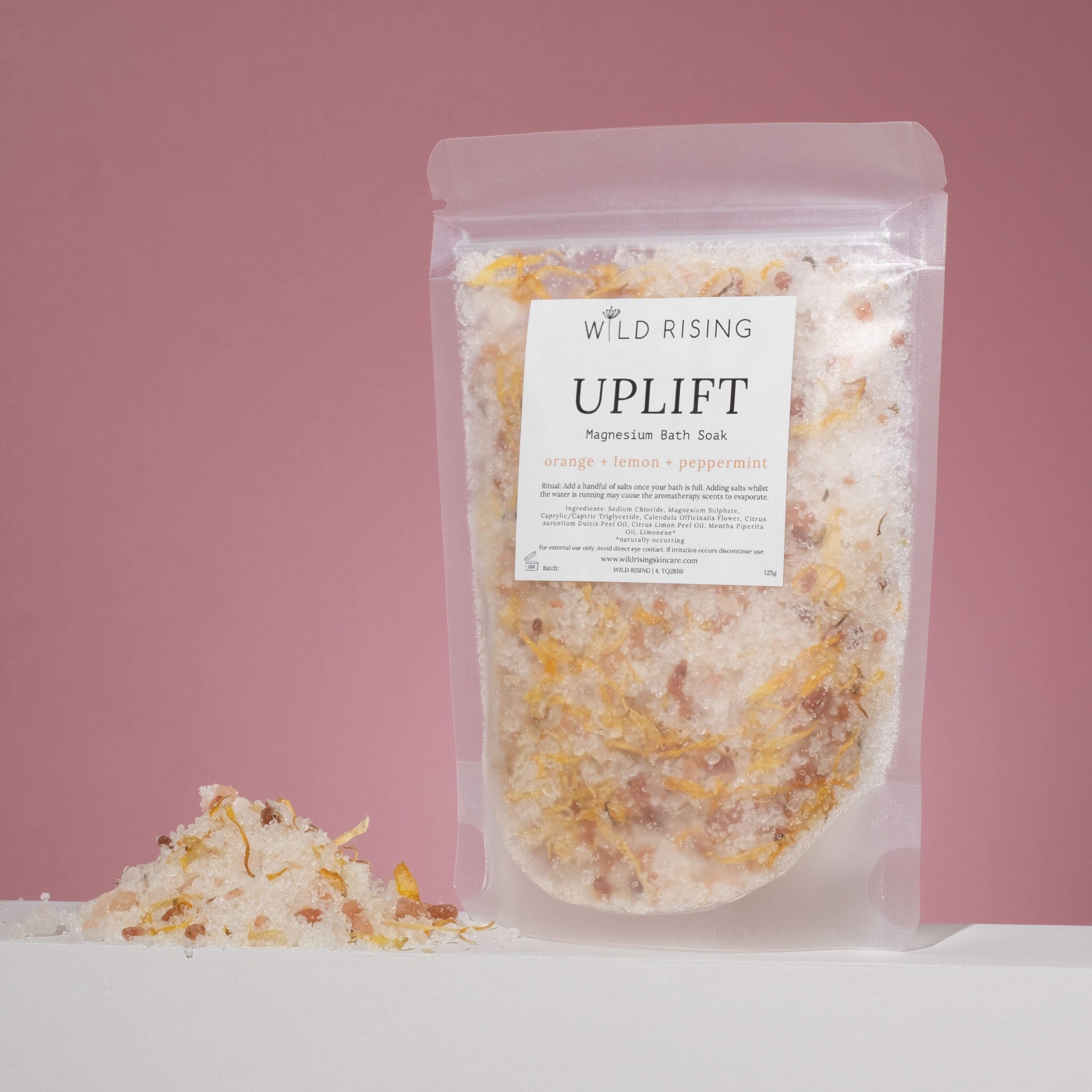 Uplift - Sales de baño de naranja, limón y menta 125g
