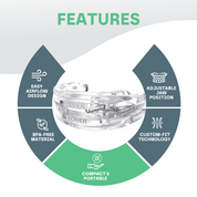 Anti Snore Mouth Guard Pro showing product features designed for comfort, stability, and improved nighttime breathing.