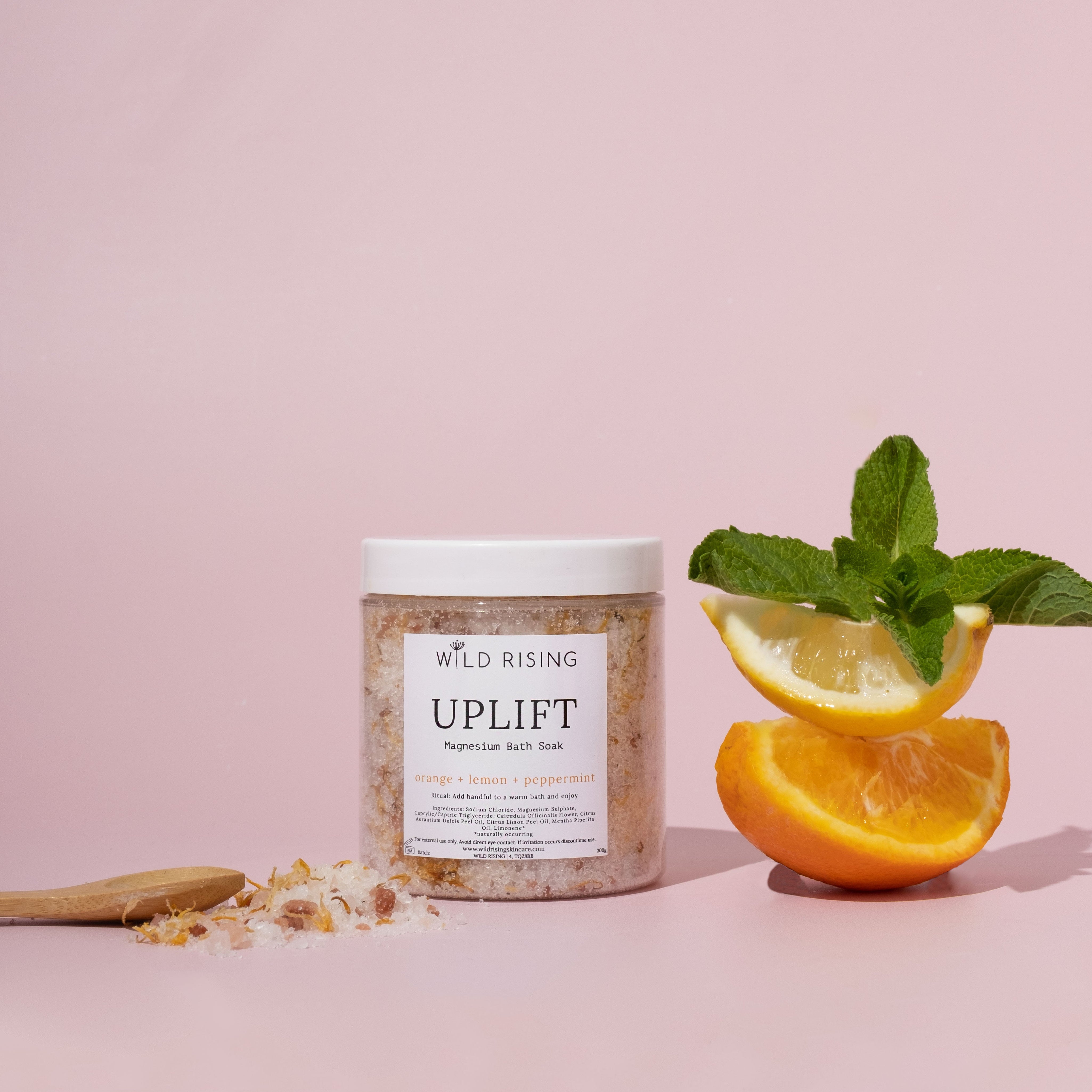 Uplift - Sól do kąpieli pomarańczowa, cytrynowa i miętowa