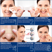Clear Passage Nasal Strips Medium, Clear – 50 Count | Instant Breathing, Sleep Support, Snoring Reduction