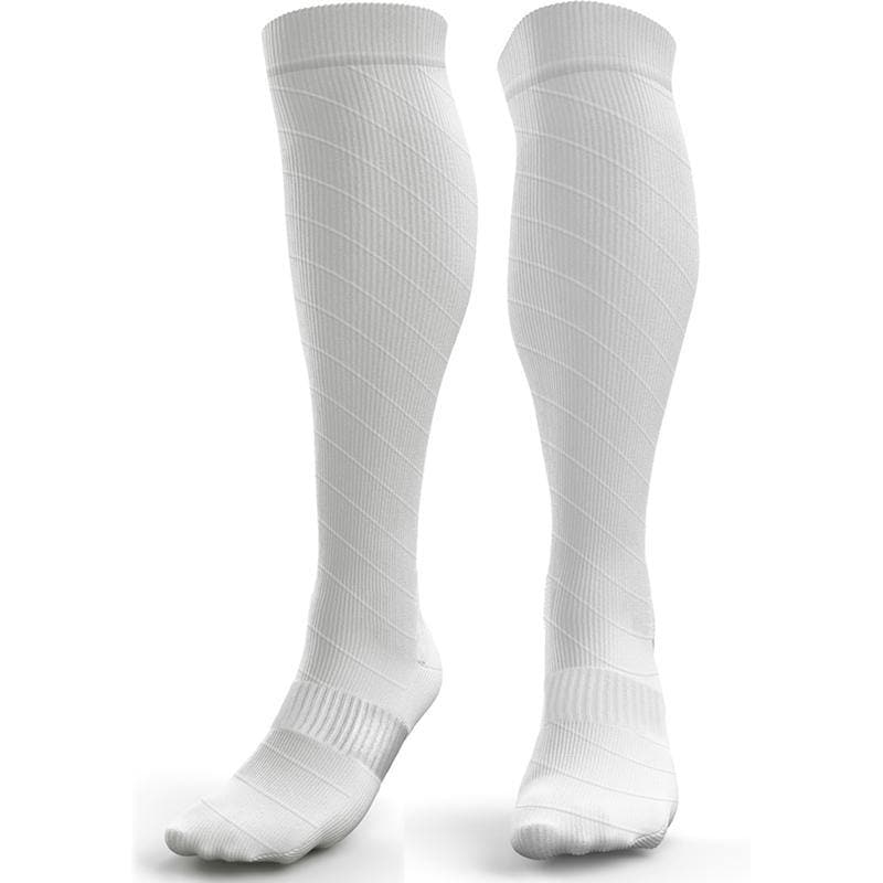 Calze a Compressione per Donne e Uomini (20-30 mmHg) Calze da Volo al Ginocchio, Supporto per Polpacci per Viaggi, Corsa - Punta Senza Cuciture, Tallone e Suola Imbottiti