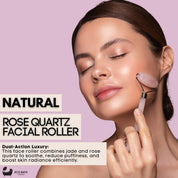 Jade Face Roller - Rose Quartz