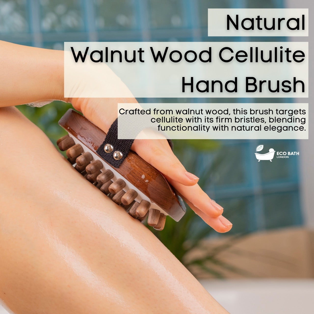 Walnut Wood Cellulite Hand Brush - Luxurious Cellulite Treatment Brush
