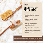Luxury Natural Sisal Olive Wood Body Brush