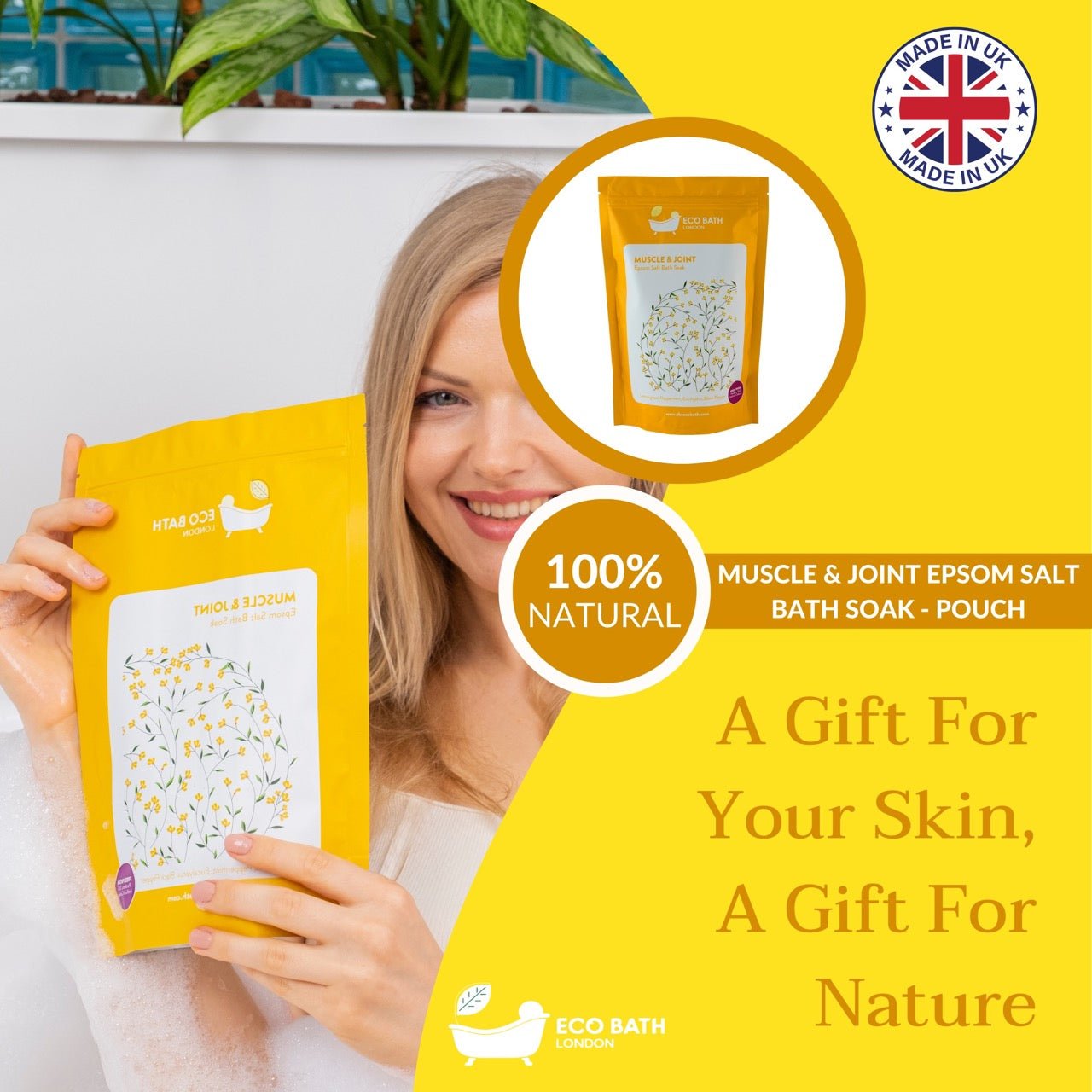 Muscle and Joint Epsom Salt Bath Soak - Pouch | 500g & 1000g
