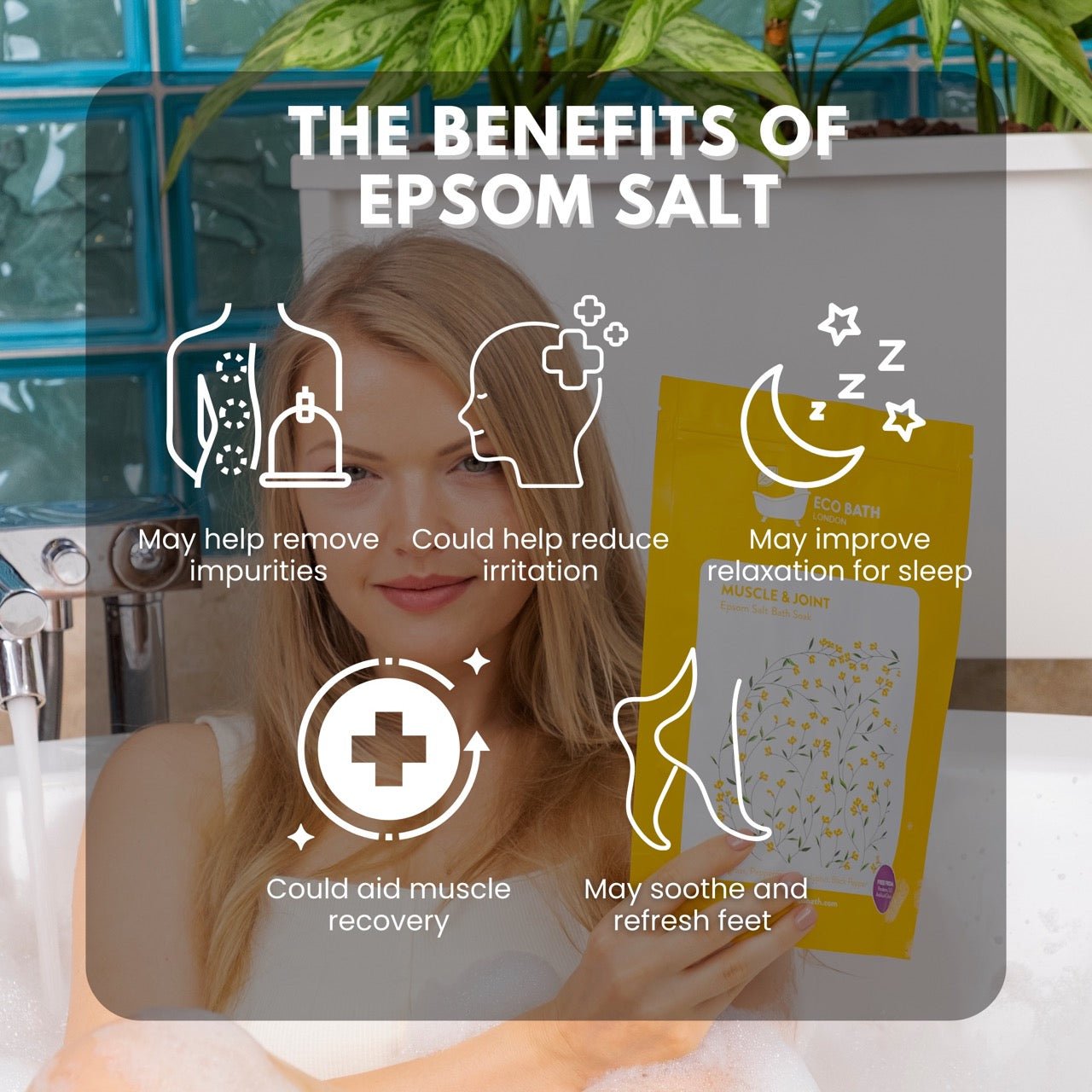 Muscle and Joint Epsom Salt Bath Soak - Pouch | 500g & 1000g