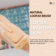 Natural Loofah Brush - Premium Loofah Body Brush with Handle