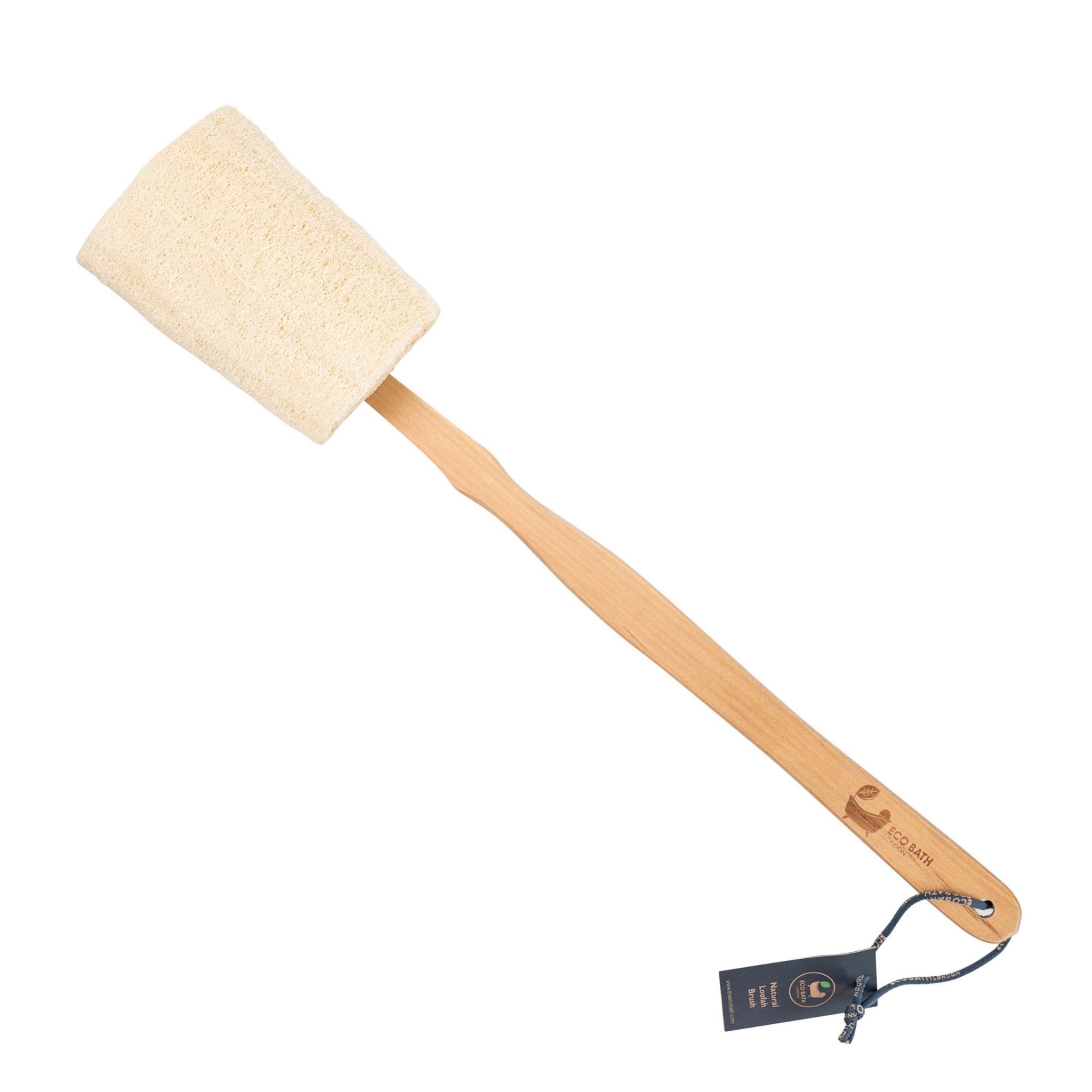 Natural Loofah Brush - Premium Loofah Body Brush with Handle