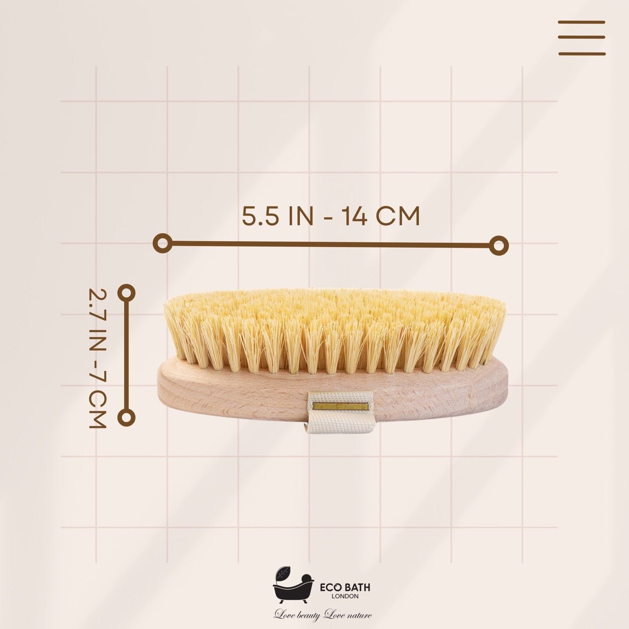 Natural Sisal Massage Hand Brush - Dry Brushing Hand Brush for Exfoliation