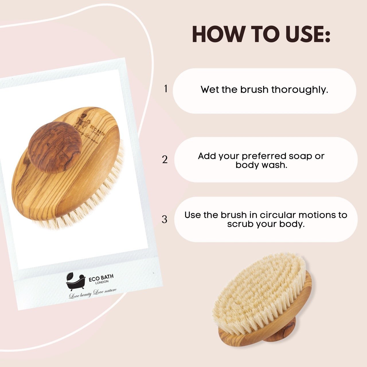 Natural Sisal Olive Wood Hand Brush - Premium Olive Wood Sisal Hand Brush