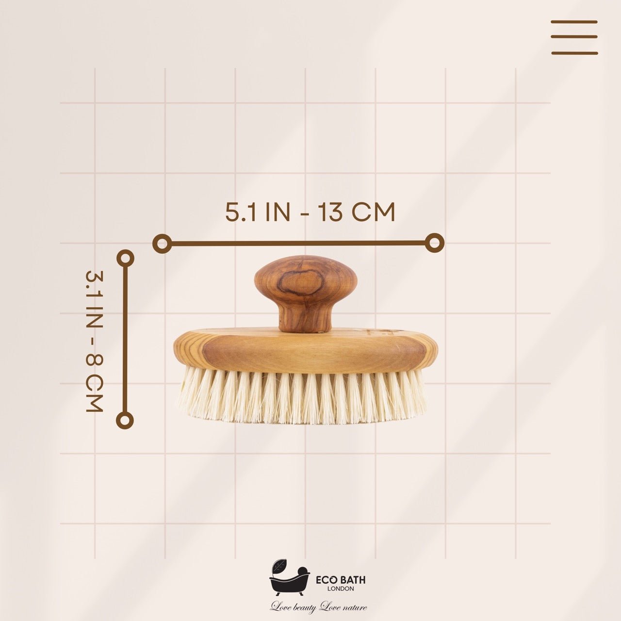 Natural Sisal Olive Wood Hand Brush - Premium Olive Wood Sisal Hand Brush