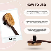 Natural Sisal Walnut Wood Body Brush