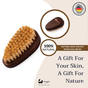 Natural Sisal Walnut Wood Nail Brush