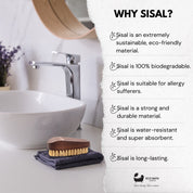 Natural Sisal Walnut Wood Nail Brush