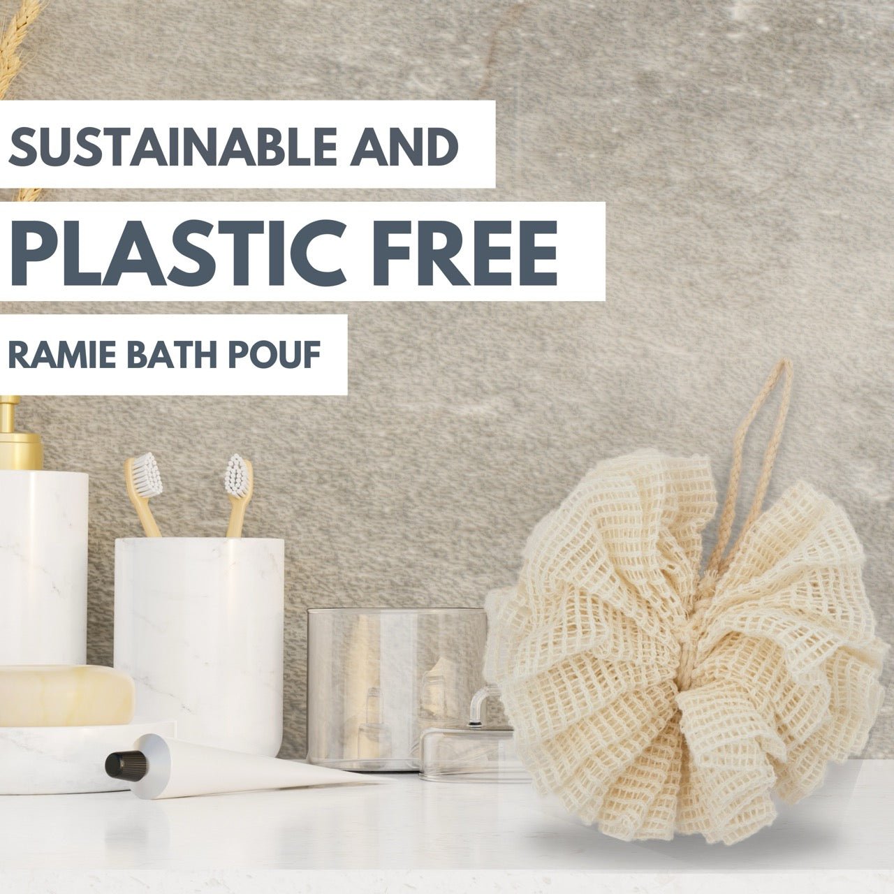 Ramie Bath Puff - Soft Body Scrubber Bath Sponge