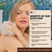 Ramie Bath Puff - Soft Body Scrubber Bath Sponge