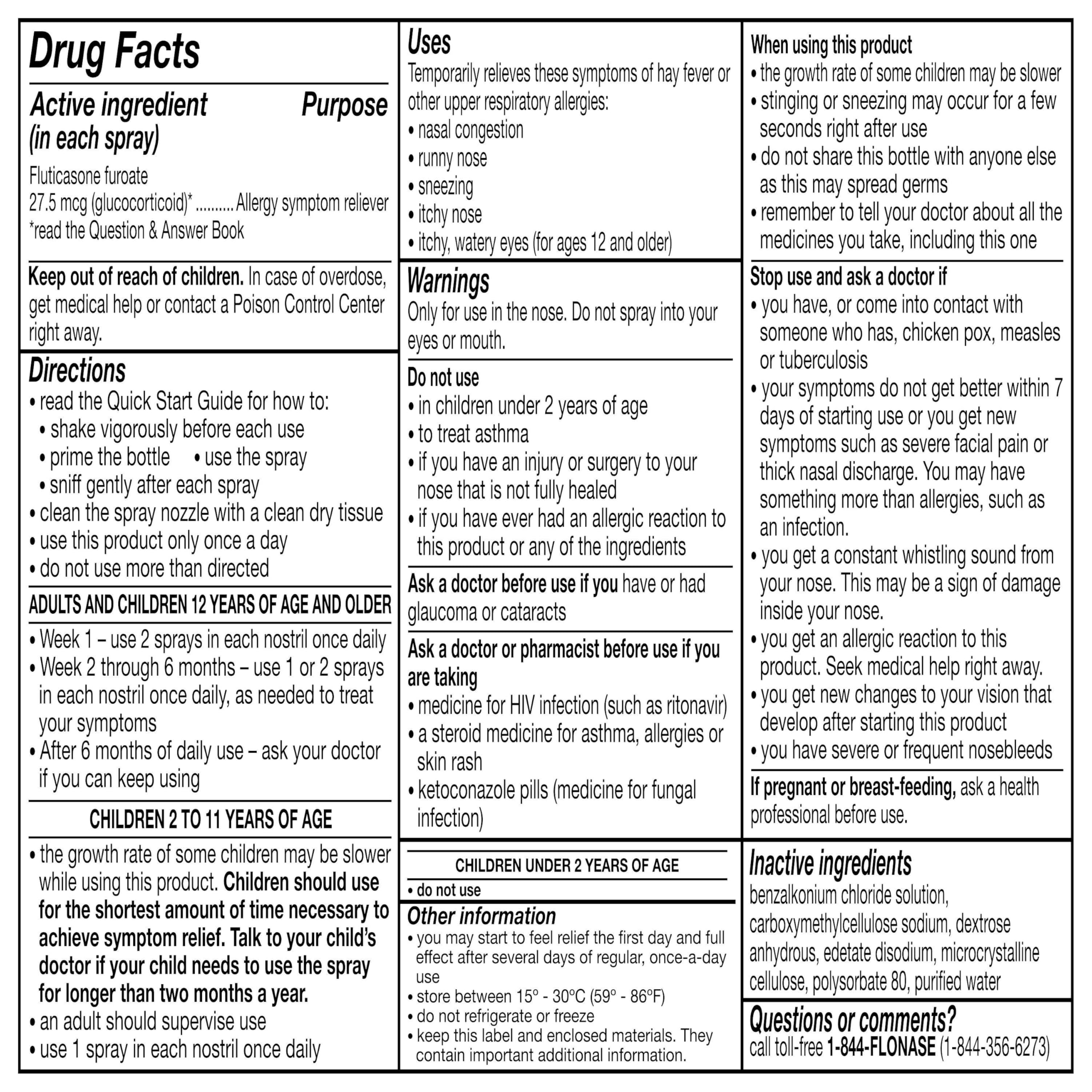 Flonase Sensimist Allergy Relief Nasal Spray – 24-Hour Non-Drowsy (120 Sprays)