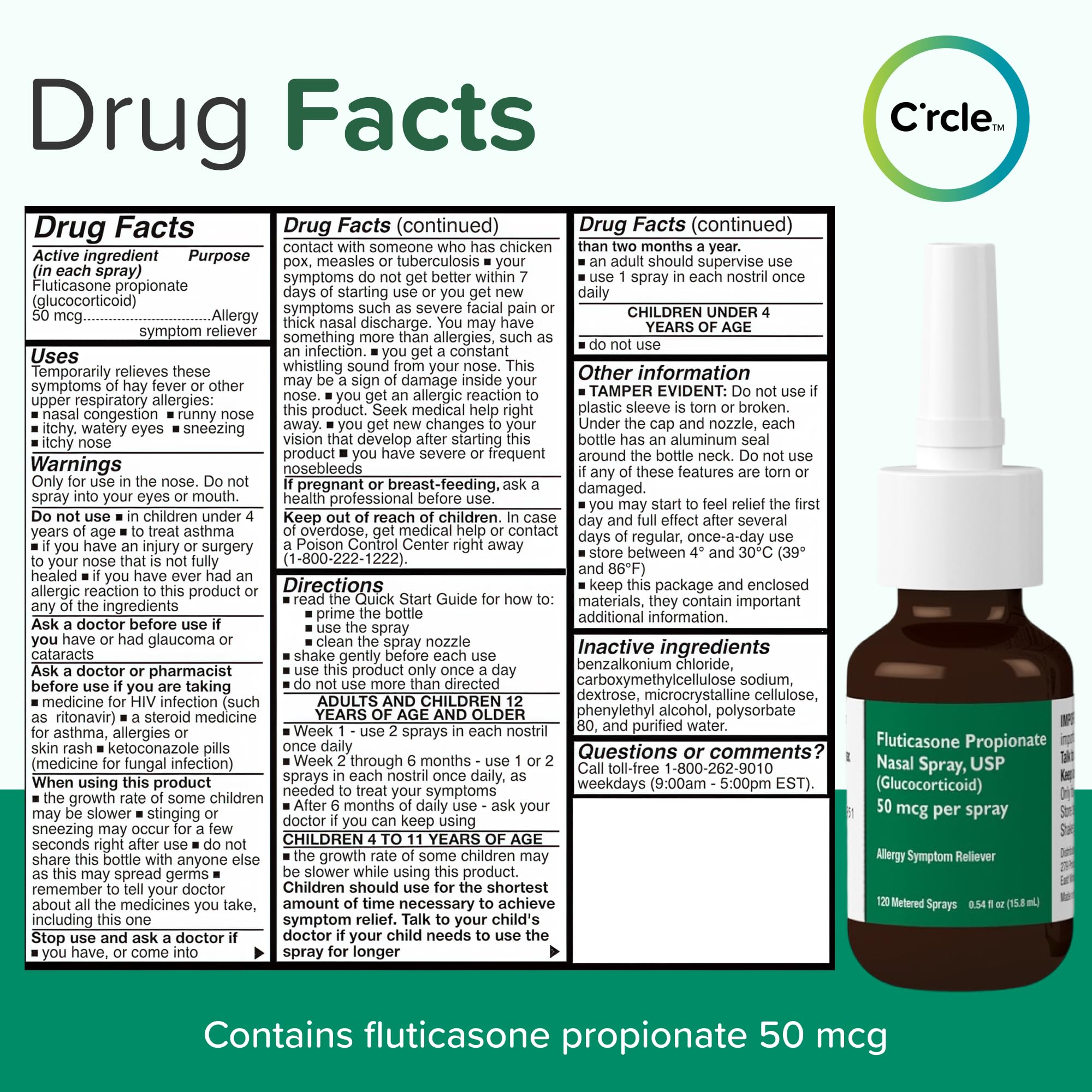 FlutiCare Fluticasone Nasal Spray 50mcg – 24h Allergy Relief