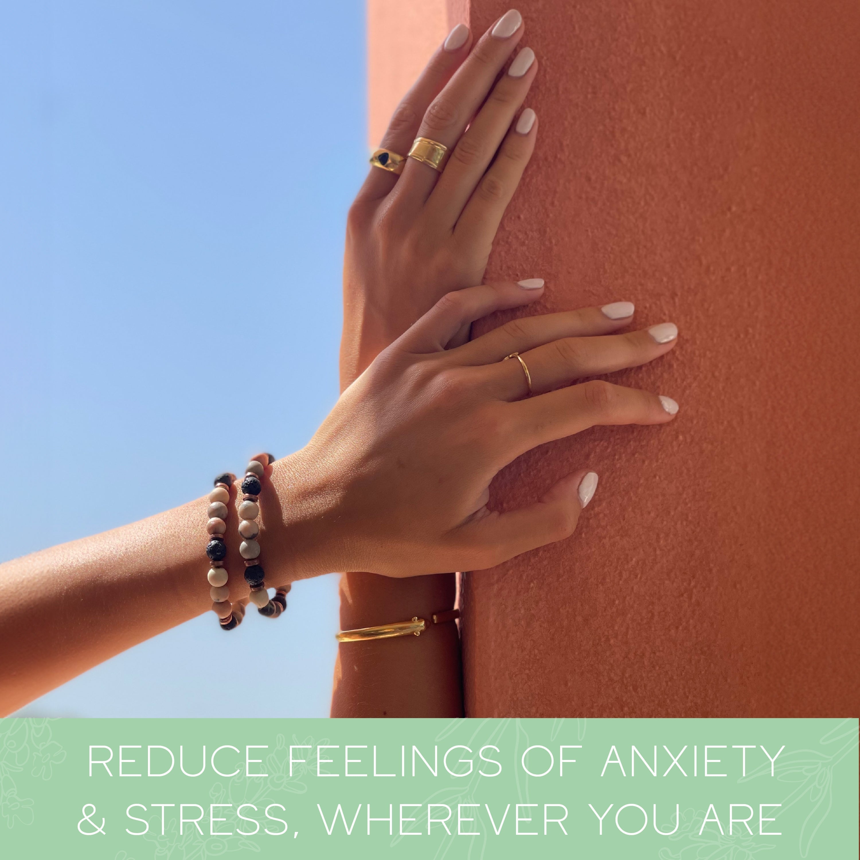 Lava Bead Aromatherapy Bracelet with Essential Oil - Balance