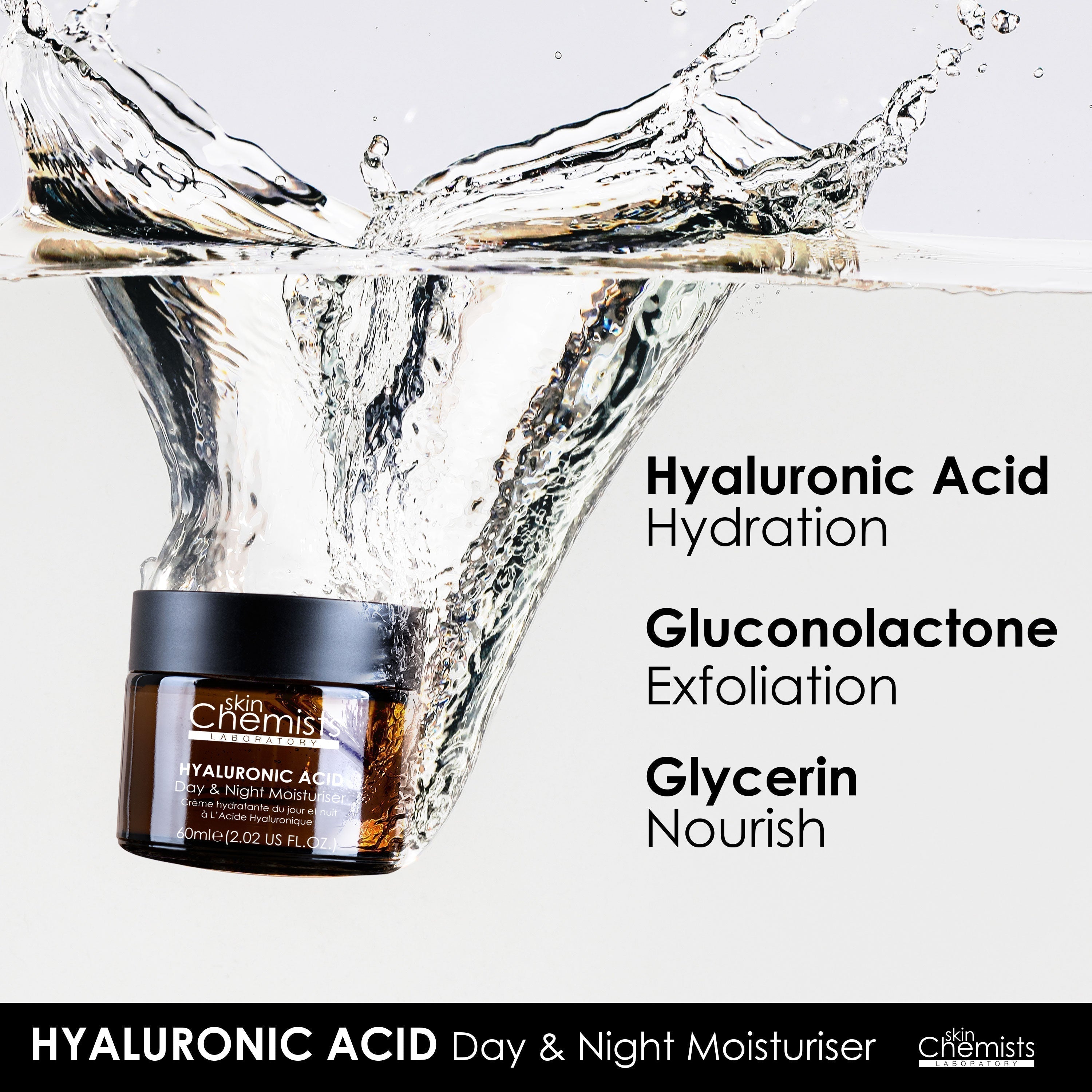 Crème de jour hydratante à l'acide hyaluronique 60 ml
