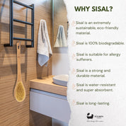 Natural Sisal or Bristle Body Brush for Dry Brushing and Showers