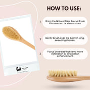 Natural Sisal or Bristle Body Brush for Dry Brushing and Showers
