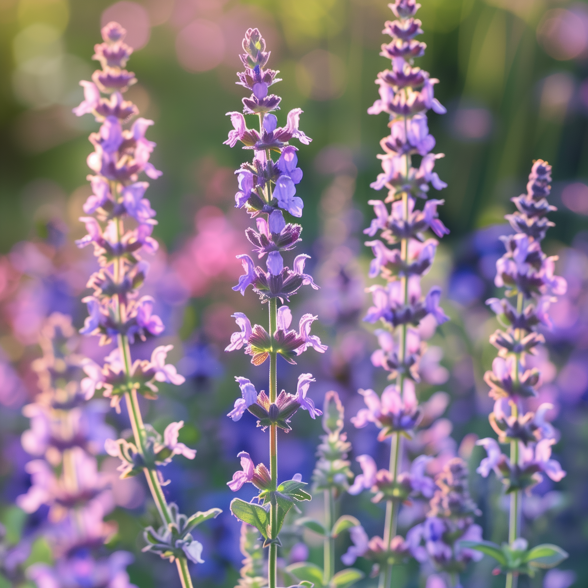 Clary sage detail on a field