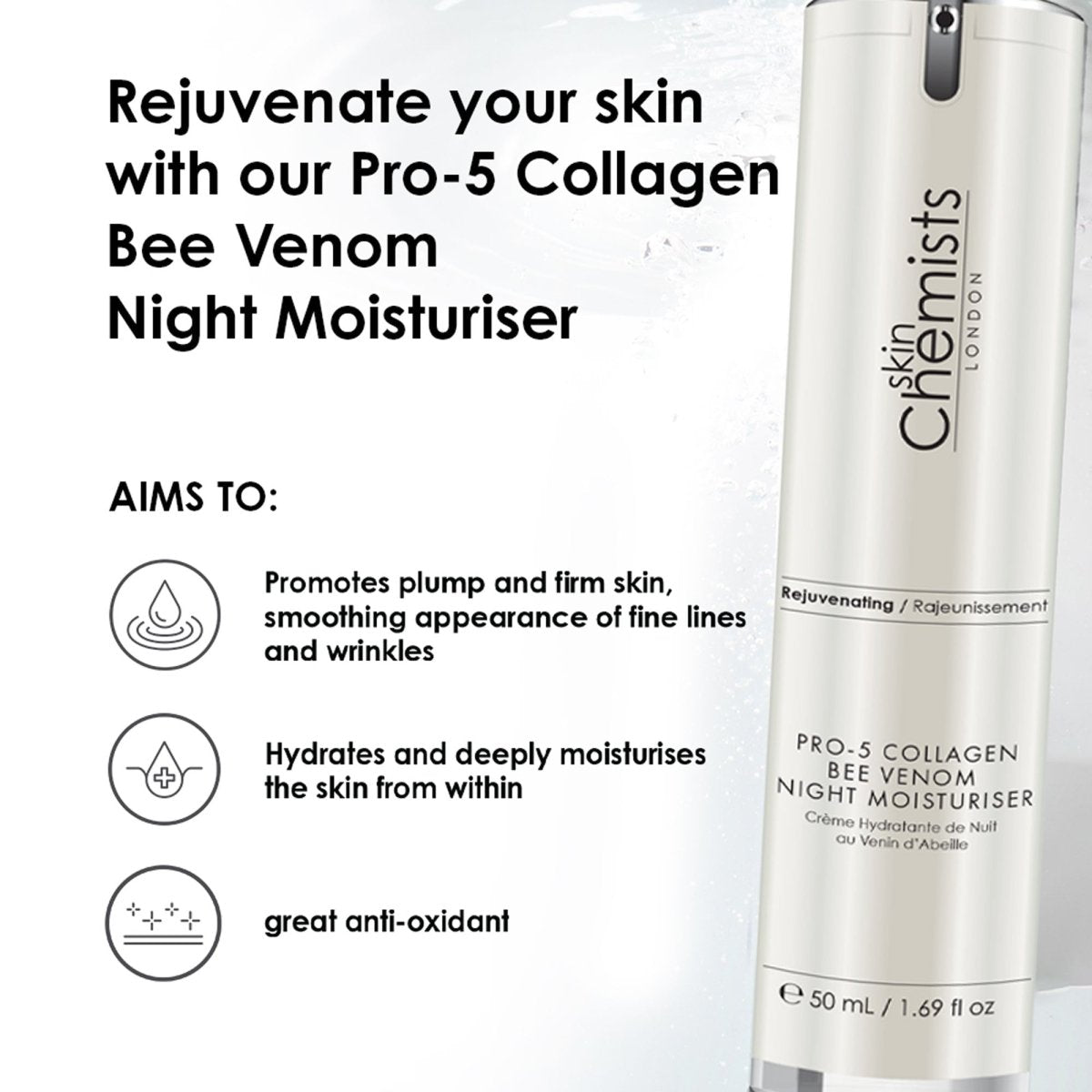 Crème de Nuit au Collagène et Venin d'Abeille Pro-5 50ml