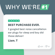 Product review with five-star rating and text on a green and gray background