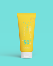 Ultra-light SPF moisturiser applied to skin, absorbing quickly while providing high-level sun protection and hydration.