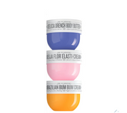 Three stacked jars of Sol de Janeiro