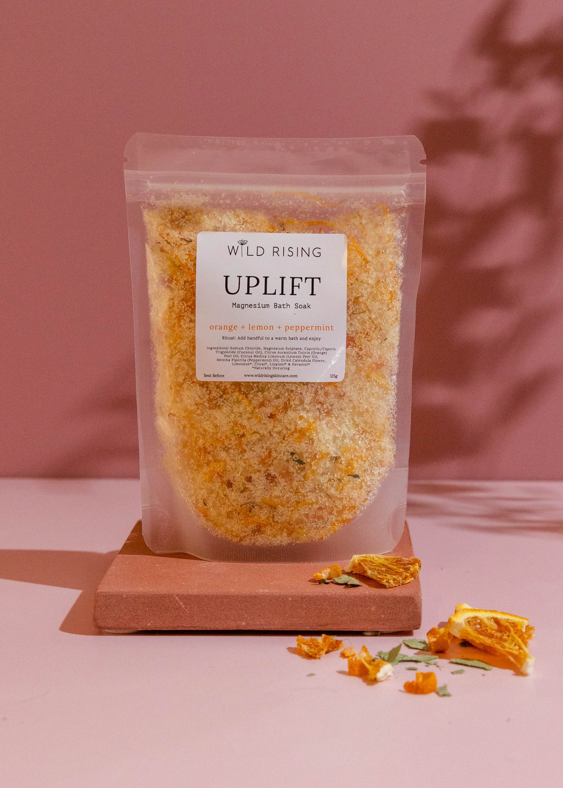 Uplift - Sales de baño de naranja, limón y menta 125g